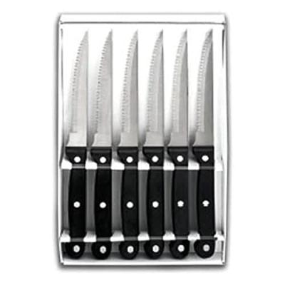 LACOR  - 39060 - 6 Couteaux Pour Steak - Lame Crant&eacute;e