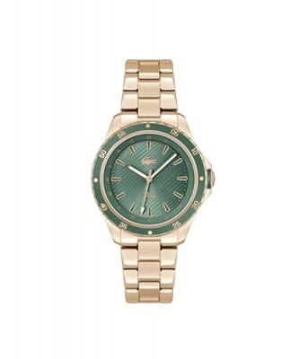 LACOSTE Montre Femme  Santorini - 2001372 Bracelet Acier Dor&eacute; rose