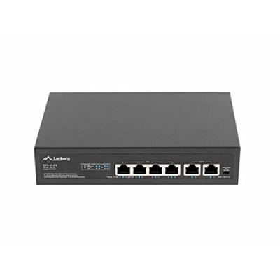 LANBERG SWITCH  6 PTOS 100MB 4xPOE+/2x FAST ETHER 60W RACK 10"/19