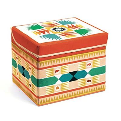  LBR- Bo&icirc;te &agrave; Jouets avec si&egrave;ge Tipi No aplica Coffre et Rangement, 54482, Multicolore
