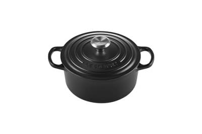 LE CREUSET  Cocotte Signature Ronde En Fonte &Eacute;maill&eacute;e, 18cm, Noir Mat