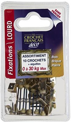 LE CROCHET FRANCAIS  Crochet Acier Laiton Ass. CTE 10 1007