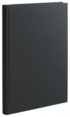 LE DAUPHIN Registre toile  - couverture noire - 22.5x35 cm - 300 pages - quadrill&eacute; 5x5