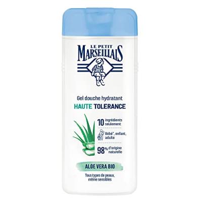 LE PETIT MARSEILLAIS  Gel Douche Haute Tol&eacute;rance Aloe Vera BIO, 400 ml