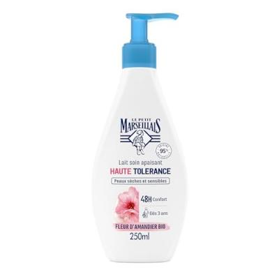 LE PETIT MARSEILLAIS Lait Corps Haute Tol&eacute;rance &Agrave; La Fleure D'amande  - Le Flacon De 250ml