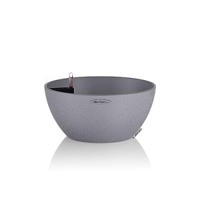 LECHUZA  Jardini&egrave;re CUBETO Color 40 ALL-IN-ONE Gris pierre 13840