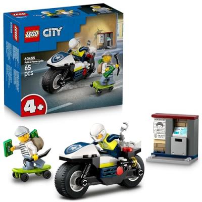 LEGO City Police Motorcycle Chase Toy, Motorbike Set 60455