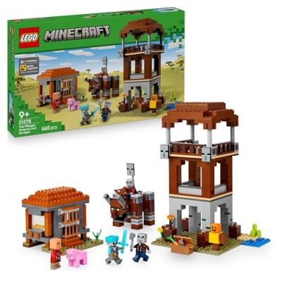 LEGO&reg; Minecraft&reg; The Pillager Outpost and Ravager Gamer Building Toy Gift 21278