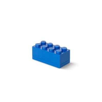 Bo&icirc;te LEGO Mini 8 plots, insert pour repas, bo&icirc;te snacking, bleu
