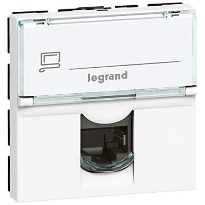 LEGRAND  076564 Prise Cat&eacute;gorie6 Utp Mosaic, 2 Modules, Blanc