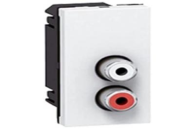 LEGRAND Prise double RCA Mosaic - Liaisons audio et video - 1 module - Blanc