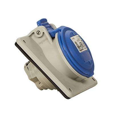 Socle de tableau &agrave; entraxe unifi&eacute; P17 IP44 16A 200/250V 2P+T plastique