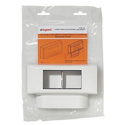 LEGRAND  - Cadre double pour appareillage Mosaic - pour moulures 16mm