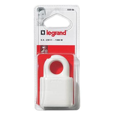 LEGRAND Fiche femelle en plastique - 2 phases - 6 A - blanc