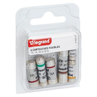 LEGRAND  - 6 Cartouches Fusibles Pour Tableau D'abonn&eacute; Edf Sans Voyant