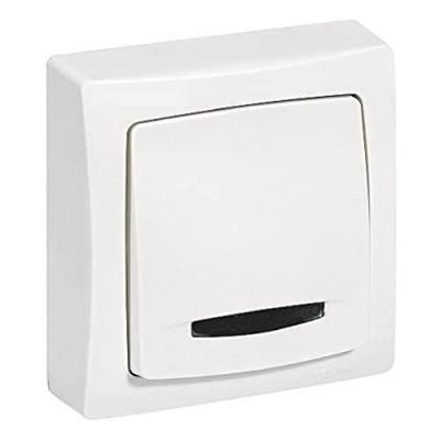 LEGRAND Poussoir saillie &agrave; voyant, lumineux complet,  Asl, blanc