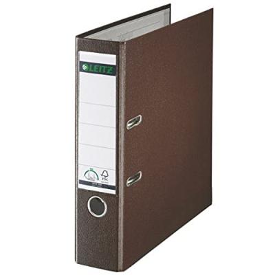 ESSELTE LEITZ Leitz 10105075 Classeur Plastique 180&deg; Format A4 et Dos Large avec Encoches - Marron