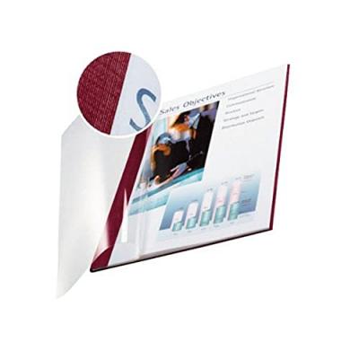 LEITZ  Chemises Souples, Lot de 10, Dos 3,5 mm, Bordeaux, ImpressBIND, 73980028