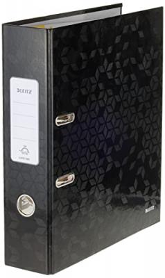 LEITZ  Classeur &agrave; Levier A4, Noir, Dos 80 mm, WOW, 10050095