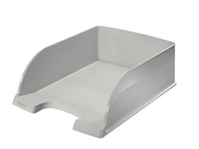 LEITZ  Corbeille &agrave; courrier Plus Jumbo, A4, polystyr&egrave;ne, gris