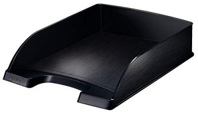 LEITZ  Corbeille &agrave; courrier Style, A4, polystyr&egrave;ne,noir satin