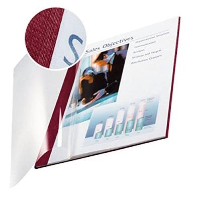 LEITZ  Impressbind Lot de 10 Chemise en souple Face 10,5 mm Transparent/Bordeaux