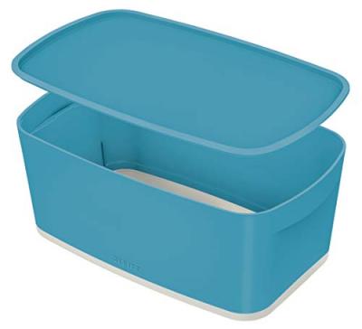 LEITZ Bo&icirc;te de rangement avec couvercle en ABS  MyBox Cosy - bleu