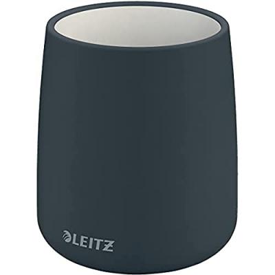 LEITZ  Pot &agrave; crayons Cosy, c&eacute;ramique, H108 x D85, gris - Lot de 2