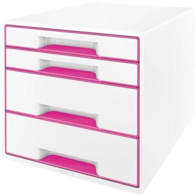 LEITZ  Wow - Bloc de classement - 4 tiroirs - Rose