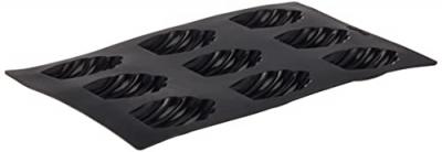 LEKUE Moule Gourmet &Agrave; Madeleines De 9 Cavit&eacute;s En Silicone Noir