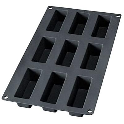 LEKUE Moule Gourmet &Agrave; Mini Cakes De 9 Cavit&eacute;s En Silicone Noir