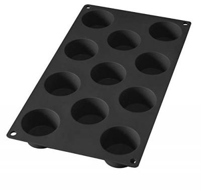 LEKUE L&eacute;ku&eacute; Moule Mini Muffins 11 Cavit&eacute;s Noir Gourmet - 1 Pack