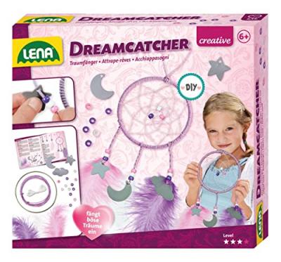LENA  faites votre propre dreamcatcher girls acier inoxydable/laine violette 8-pi&egrave;ces