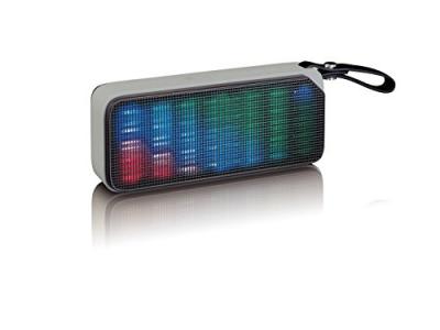 LENCO Enceinte Bluetooth &eacute;tanche aux projections d'eau avec effets lumineux BT-191BK Gris-Noir