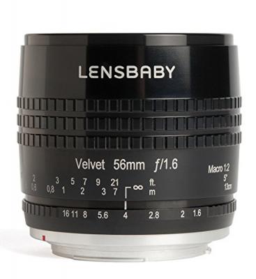 LENSBABY -lB v56BF velvet 56 objectif connexion pour fuji x noir