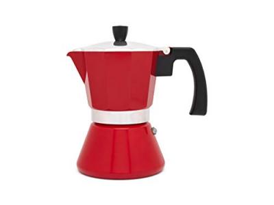 LEOPOLD VIENNA  Espresso 6 Cups Coffee Maker Rouge