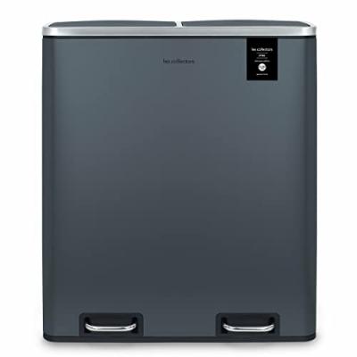 LES COLLECTORS  - Poubelle p&eacute;dale 60L gris mat edition - N&deg;906