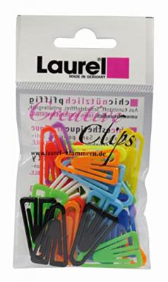 LAUREL Attache lettre 27mm plastique couleur assortie - boite de 100