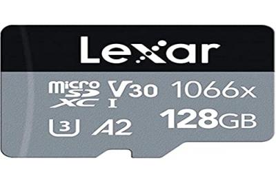 LEXAR Carte Micro SD  microSDXC 128Go UHS-I 1066x + adaptateur