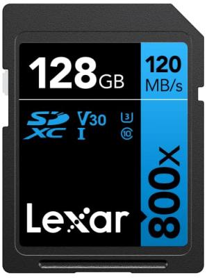 LEXAR  Carte SDXC 128GB UHS-I V30 S&eacute;rie Blue (800x)