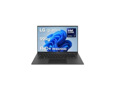 PC portable LG Gram 14Z90S-G.AD78F 14" Intel&reg; Core&trade; Ultra 7 32 Go RAM 1 To SSD Noir