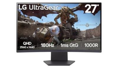 LG Ecran PC Gaming  27GS60QC-B 27" Incurv&eacute; 180 Hz QHD 2560 &times; 1440