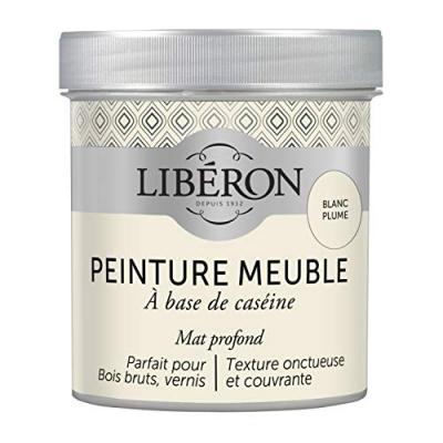 LIBERON Peinture meuble et boiserie Cas&eacute;ine LIB&Eacute;RON blanc plume mat 0.5 l