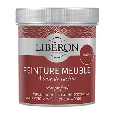 LIBERON Peinture meuble et boiserie Cas&eacute;ine LIB&Eacute;RON bol&eacute;ro mat 0.5 l