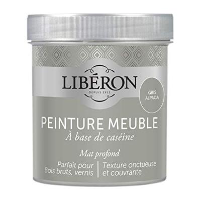 LIBERON Peinture meuble et boiserie Cas&eacute;ine LIB&Eacute;RON gris alpaga mat 0.5 l