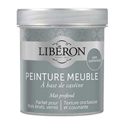LIBERON Peinture meuble et boiserie Cas&eacute;ine LIB&Eacute;RON gris gustavien mat 0.5 l