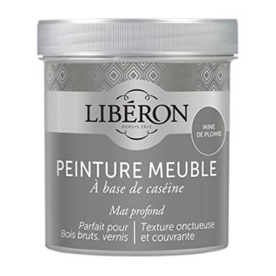 LIBERON Peinture meuble et boiserie Cas&eacute;ine LIB&Eacute;RON mine de plomb mat 0.5 l