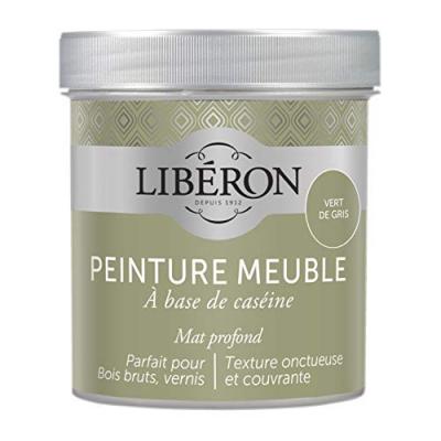 LIBERON Peinture meuble et boiserie Cas&eacute;ine LIB&Eacute;RON vert de gris mat 0.5 l