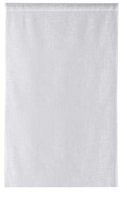 Paire vitrage passe tringle aspect lin blanc 60 x 200 cm Blanc Linder