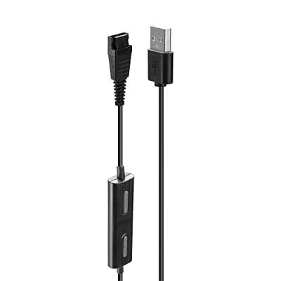 LINDY  - C&acirc;ble pour casque micro - USB m&acirc;le pour D&eacute;connexion rapide m&acirc;le - 58 cm - noir 